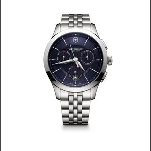 Victorinox Men’s Alliance Chronograph Watch. Stainless Steal, Blue Face, 44mm